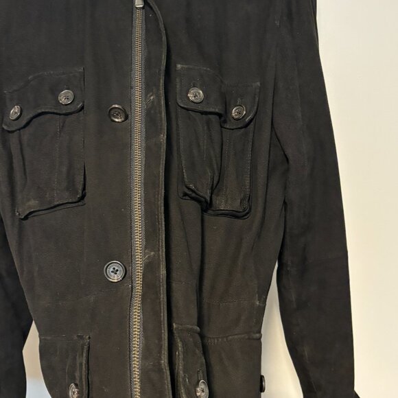 $950 Brooks Brothers Black Suede Field Jacket - Medium - Picture 16 of 16